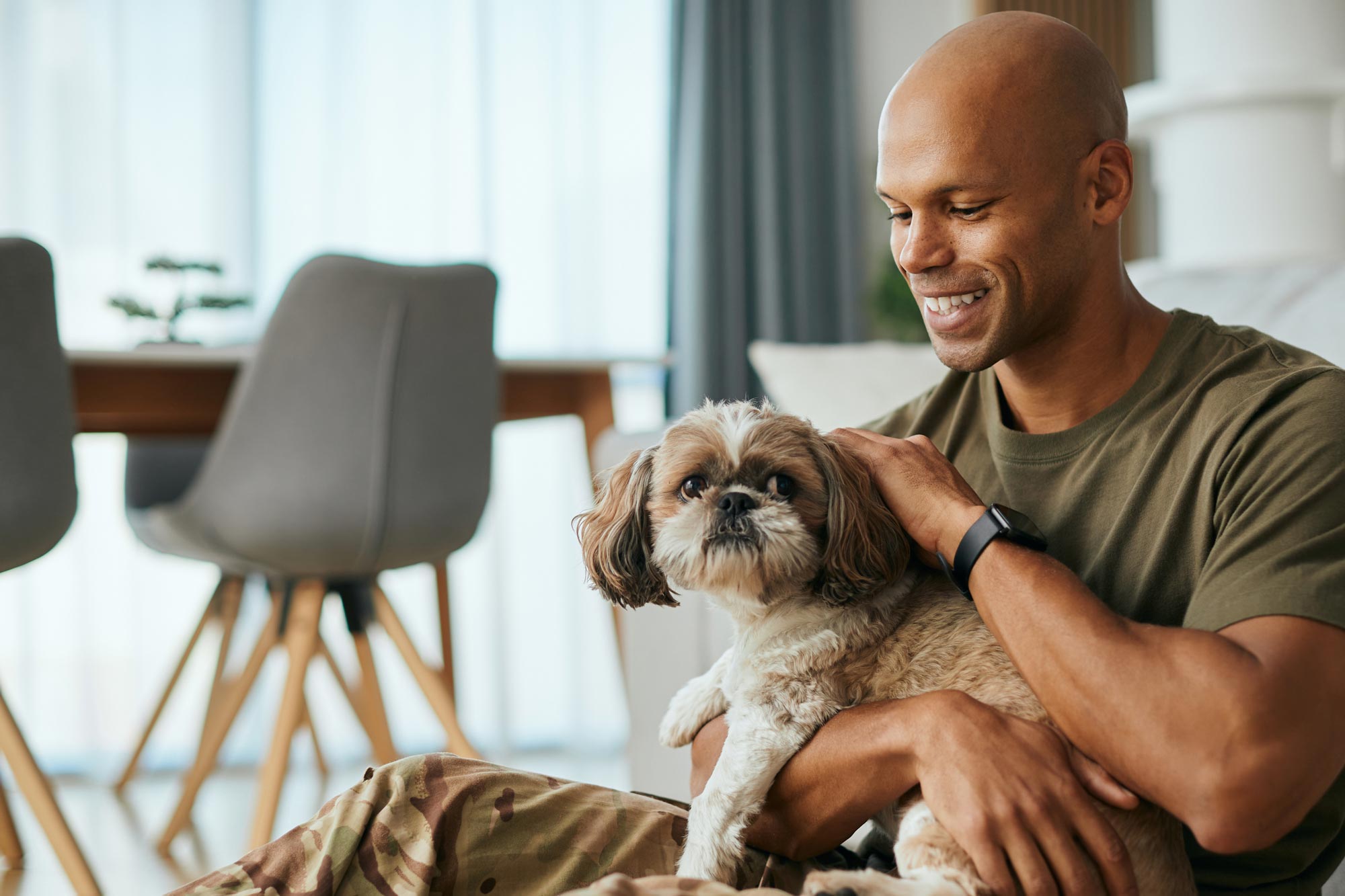 Veteran With His Dog
